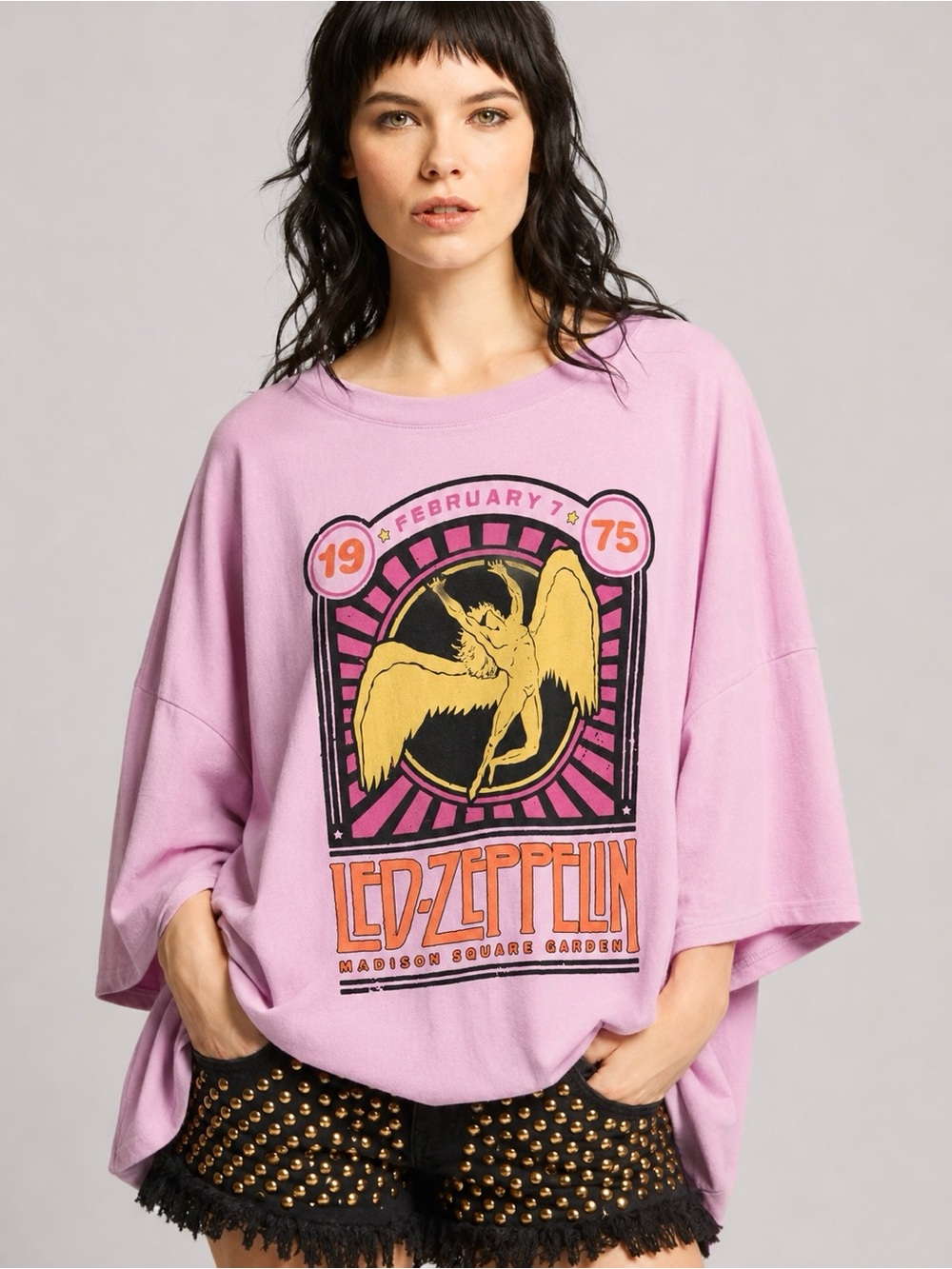 Oversized Led Zeppelin 1975 One Size Unreleased Tee RECYCLED KARMA
